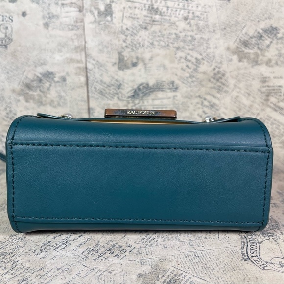 ZAC Zac Posen Eartha Iconic Mini Chain LEATHER floral purse - Picture 5 of 15